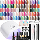 MEFA 42 Colors Gel Nail Polish Kit showing versatile shades for easy daily or party looks