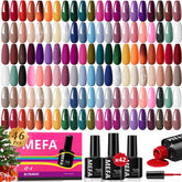 MEFA 46-pcs gel nail polish kit box front for versatile at-home manicures