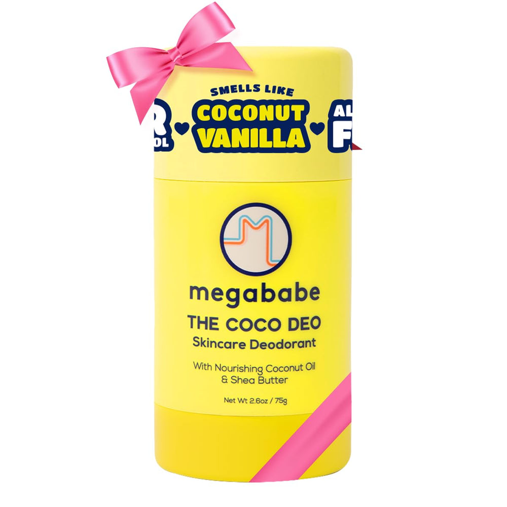 Megababe Coco Deo 72-hour odor protection for all-day freshness.