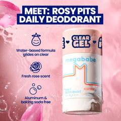 Megababe Rosy Pits deodorant applying smoothly on skin