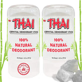 MegaRhino 2Pack Thai Deodorant Stones packaging shows all-day natural odor protection.