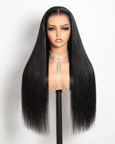Megalook Hair 13x6 glueless wig front view with natural-looking lace and density.