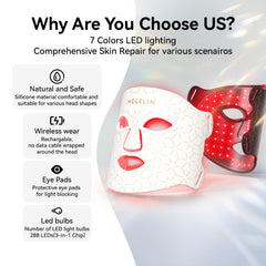 MEGELIN 7-color spectrum visualization with wavelength options for skin needs