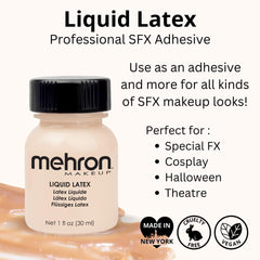 Mehron Liquid Latex 3D texture with cotton creates textured aged skin effects