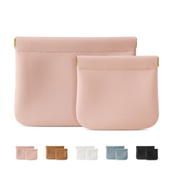 MEIBOOCH two-pack makeup bags in pink offer organized beauty storage for travel.