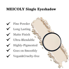 MEICOLY beige matte eyeshadow swatch showing rich color payoff