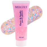 MEICOLY Chameleon Baby Pink Glitter cap close-up shows dense color shift for glow