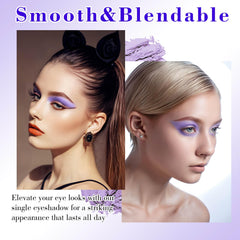 MEICOLY compact single eyeshadow provides travel-friendly convenience with mirror for touch-ups.