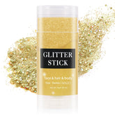 MEICOLY Gold Face Glitter Stick packaging highlights premium festival makeup essentials.