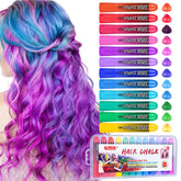 MEIDU Washable Hair Chalk 12-color pack for vibrant, temporary party-ready styles