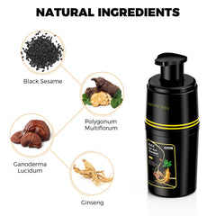 MEIDU 3in1 hair dye shampoo bottle emphasizes all in one care
