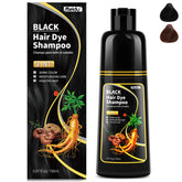 MEIDU black hair dye shampoo packaging for at-home color convenience.