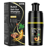 MEIDU black hair-dye-shampoo pump application enables easy 3-in-1 use