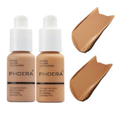 Meifen PHOERA Foundation 105 Sand bottle showing smooth matte finish for daytime wear