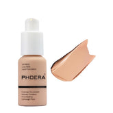 Meifen PHOERA Foundation warm peach bottle shows 24-hour oil control for lasting coverage.