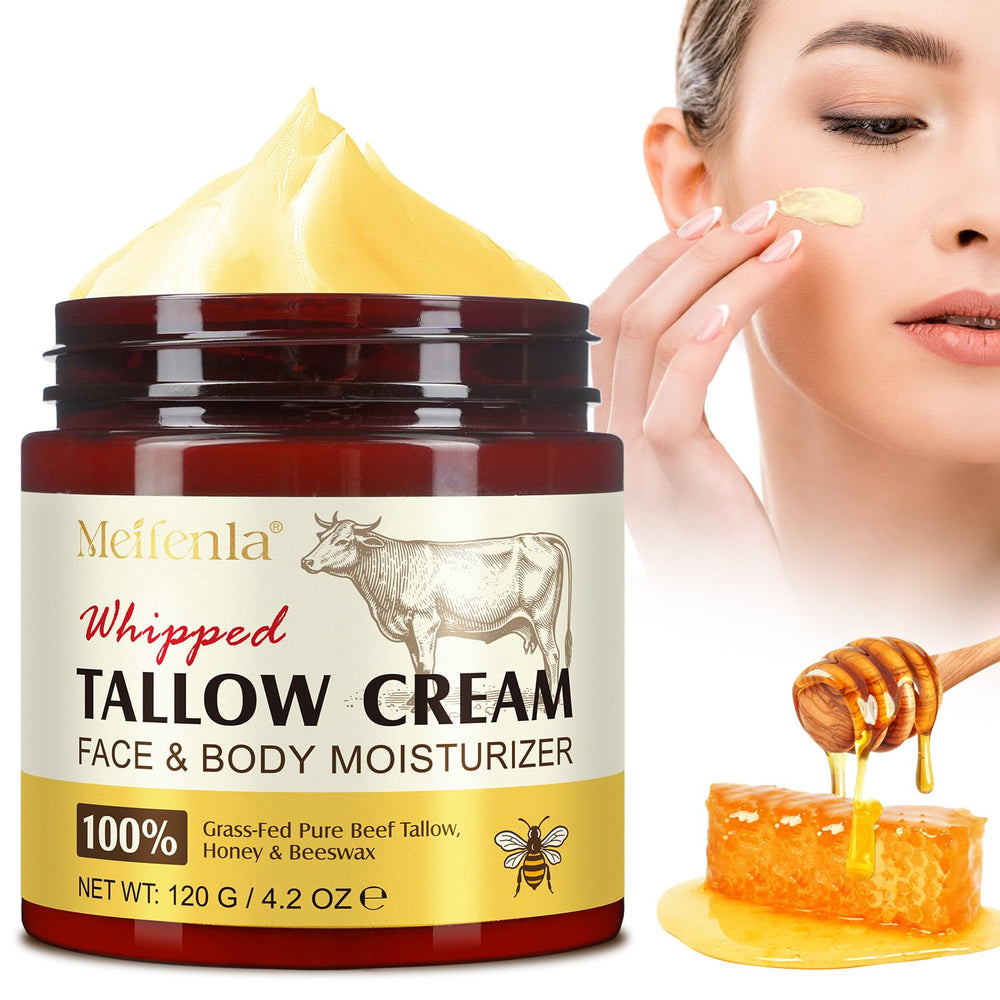 Meifenla beef tallow face moisturizer jar delivering long-lasting hydration for all skin types.
