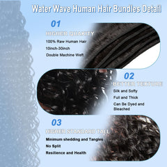 Meiguiyu water wave bundles 20-inch length showcasing length and sway.