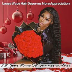 MEIMEI 100% human hair wig loose wave natural movement for seamless styling.
