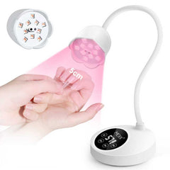 MEKK Gooseneck UV Nail Lamp cordless for on-the-go gel nails.