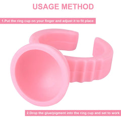 MEKK lash extensions glue rings support multi-use tasks like pigment and primer.