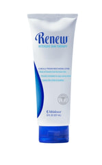 Melaleuca Renew 8oz bottle closeup highlighting fast-absorbing formula for softer, smoother skin