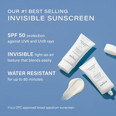 Melixir Airfit SPF 50 label highlighting broad spectrum protection.