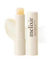Melixir Vegan Lip Butter agave swatch demonstrates natural sheer hydration for everyday lips.