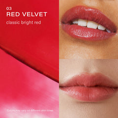 Melixir Vegan Lip Butter application glide demonstrates smooth, non sticky moisture on lips.