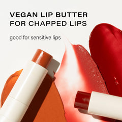 Melixir lip butter packaging closeup highlights clean vegan formula.