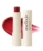 Melixir Vegan Lip Butter tube packaging shows portable hydration for busy mornings.