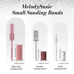 MelodySusie 120-grit nail bands Zebra for quick prep and sidewall shaping.