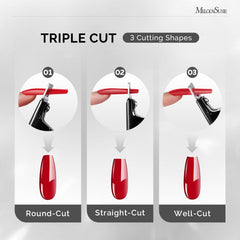 MelodySusie acrylic nail clippers adjustable blade demonstrates customizable cut angles.