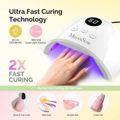 MelodySusie P-Plus30F lamp demonstrates fast gel curing with three timers