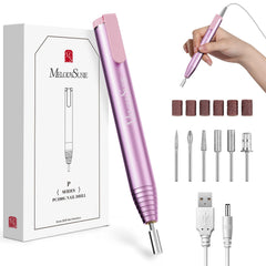 MelodySusie PocketNail Slim pen drill PC100G for precise beginner manicures at home.