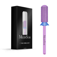 MelodySusie safety nail drill bits purple smooth top for gentle shaping.