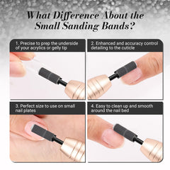 MelodySusie 180 grit sanding band for smooth surface and cuticle prep.