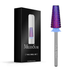 MelodySusie 5-in-1 nail drill bits purple packaging for easy selection.