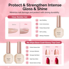 MelodySusie base and top coats protect nails and extend wear