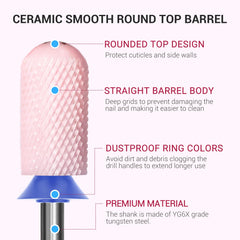 MelodySusie heat-dissipating ceramic bit reduces heat during gel polishing sessions.