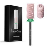 MelodySusie ceramic nail drill bit pink chamfer flat top for safe shaping.