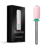 MelodySusie ceramic nail drill bit large barrel pink for smooth gel and natural nail contours.
