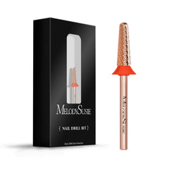 MelodySusie cone shape nail drill bits in rose gold for precise shaping around cuticles
