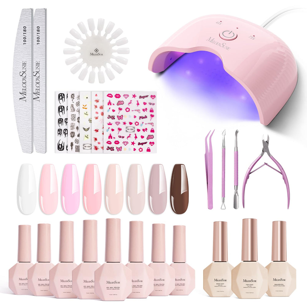 MelodySusie gel nail kit lamp for quick, even at-home gel nail cures