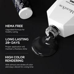 MelodySusie gel polish high-gloss finish for vibrant, long-lasting manicures.