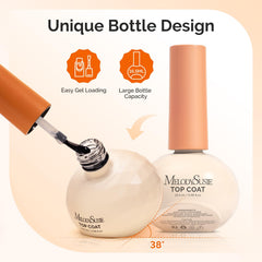 MelodySusie glassy top bottle tilt-angle highlights a high-gloss, long-wear finish.