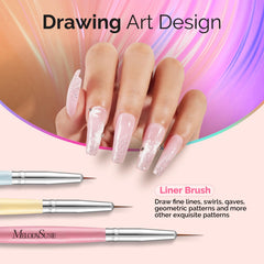 MelodySusie liner brush 7mm for fine detailing and delicate patterns.