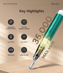 MelodySusie MM400C coreless motor delivers high-speed 0-35000 RPM with smooth, cool operation.