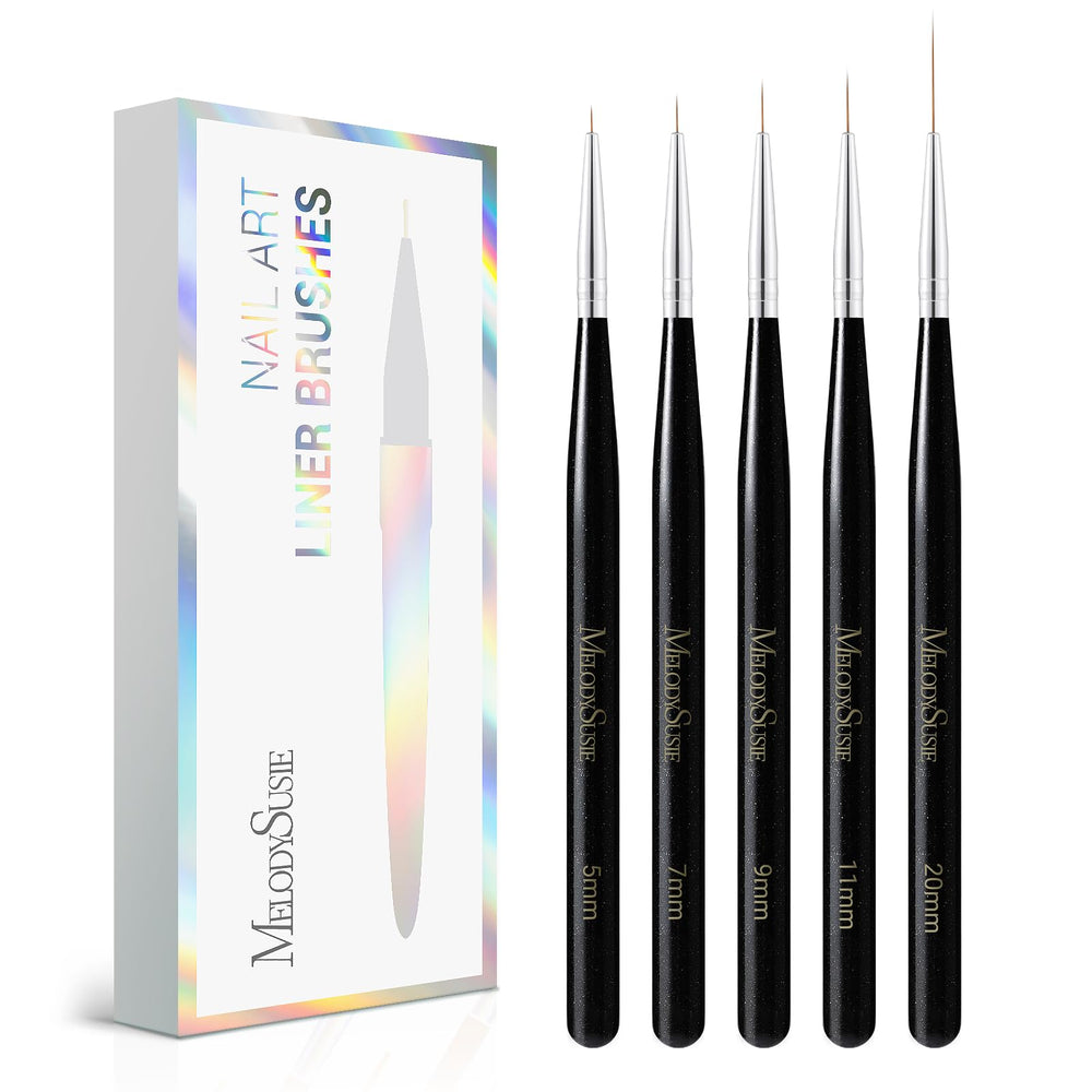 MelodySusie Nail Art Liner Brush 5mm for precise thin lines and fine details.