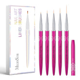 MelodySusie Nail Art Liner Brushes packaging shows protective dust cover.