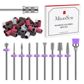 MelodySusie nail drill bits set in a box for precise shaping and smooth prep.